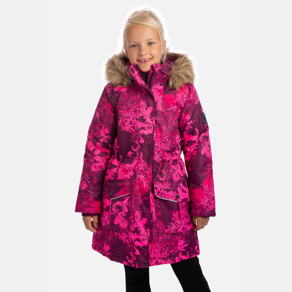 Meiteņu  parka MONA 2, bordo ar rakstu 54334, 164