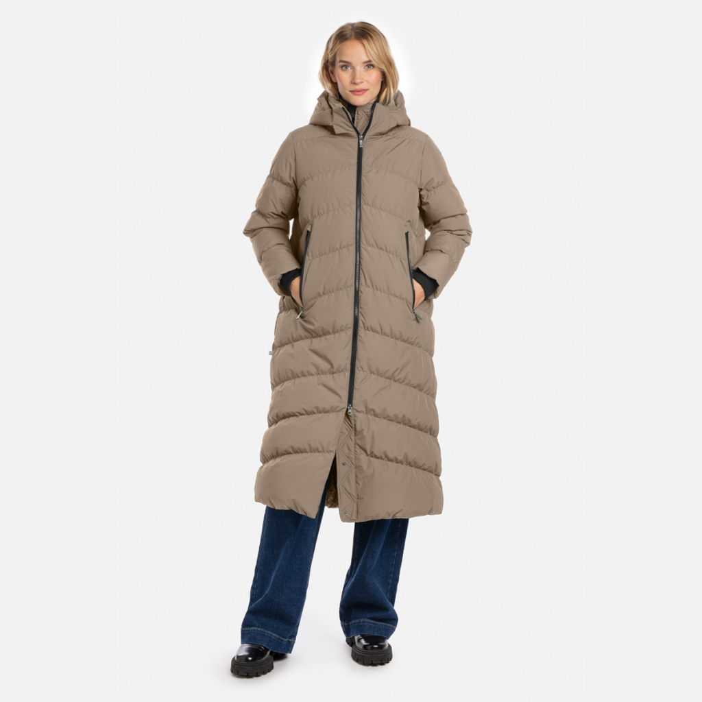 Sieviešu  dūnu mētelis NAIMA, bēšigs 70031, XL