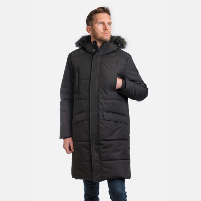 Vīriešu  mētelis WERNER 2, melns 50009, XXL