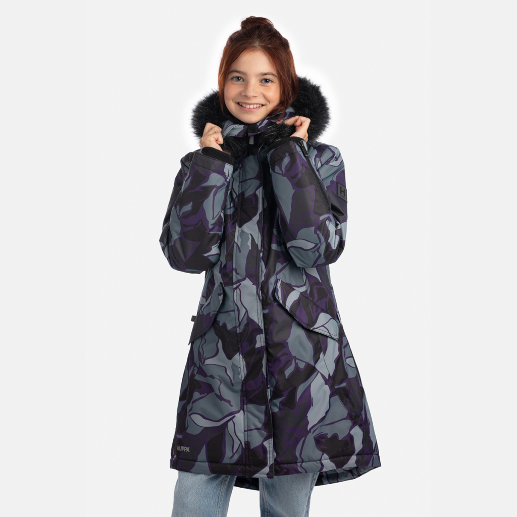 Meiteņu  parka VIVIAN 2, melns ar rakstu 54109, 170