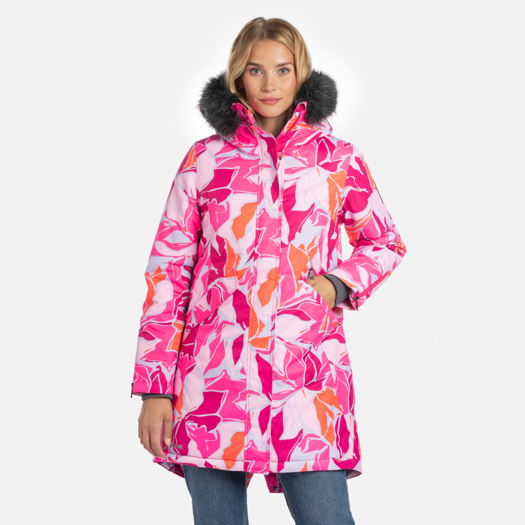 Sieviešu  parka VIVIAN, neona rozā raksts 54139, XXL