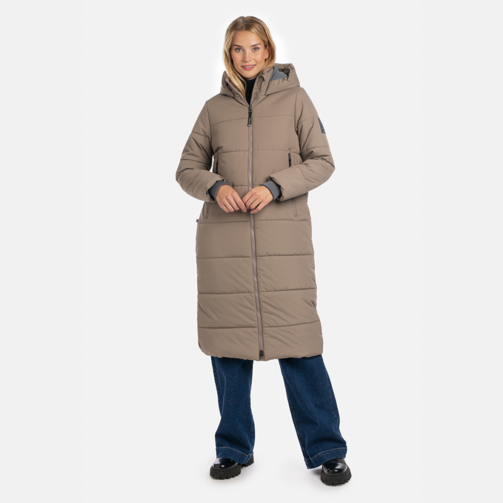 Sieviešu mētelis NINA 1, bēšigs 70031, XXL