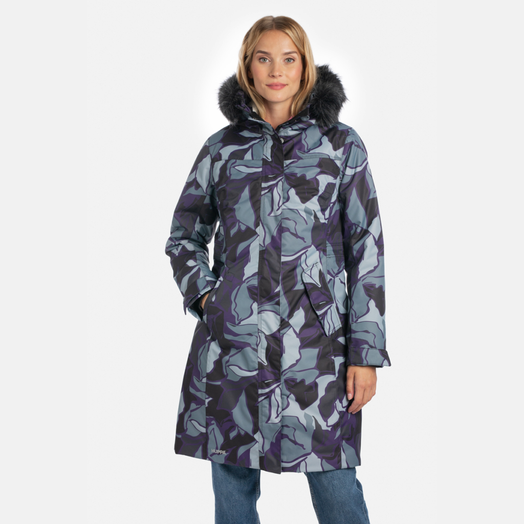 Sieviešu  parka VIENNA, melns ar rakstu 54109, XXL