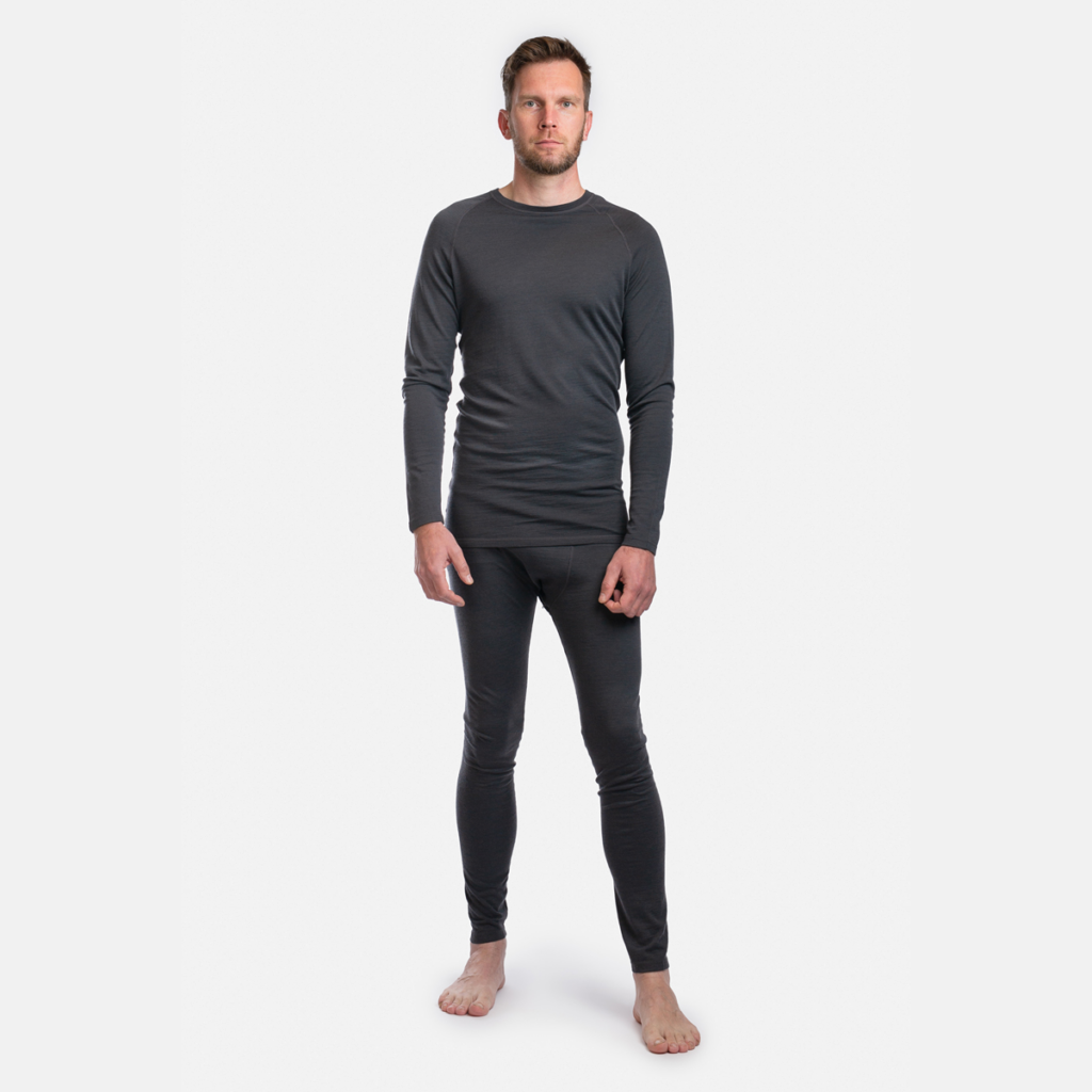 Vīriešu kompleks no merino vilnas KARI, tumši pelēks 00018, 3XL