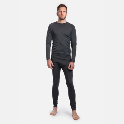 Vīriešu kompleks no merino vilnas KARI, tumši pelēks 00018, 3XL