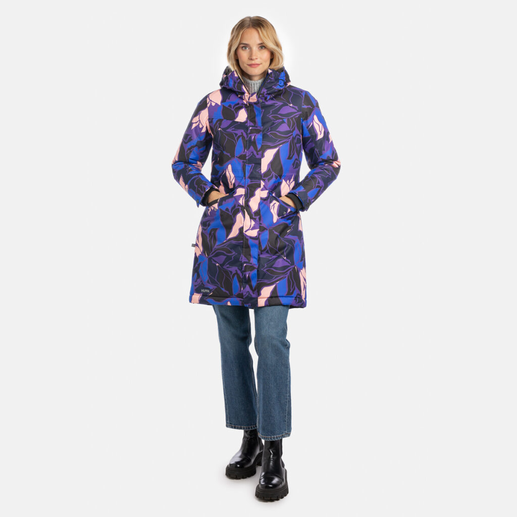 Sieviešu  parka MINNA, zils ar rakstu 54135, XXL